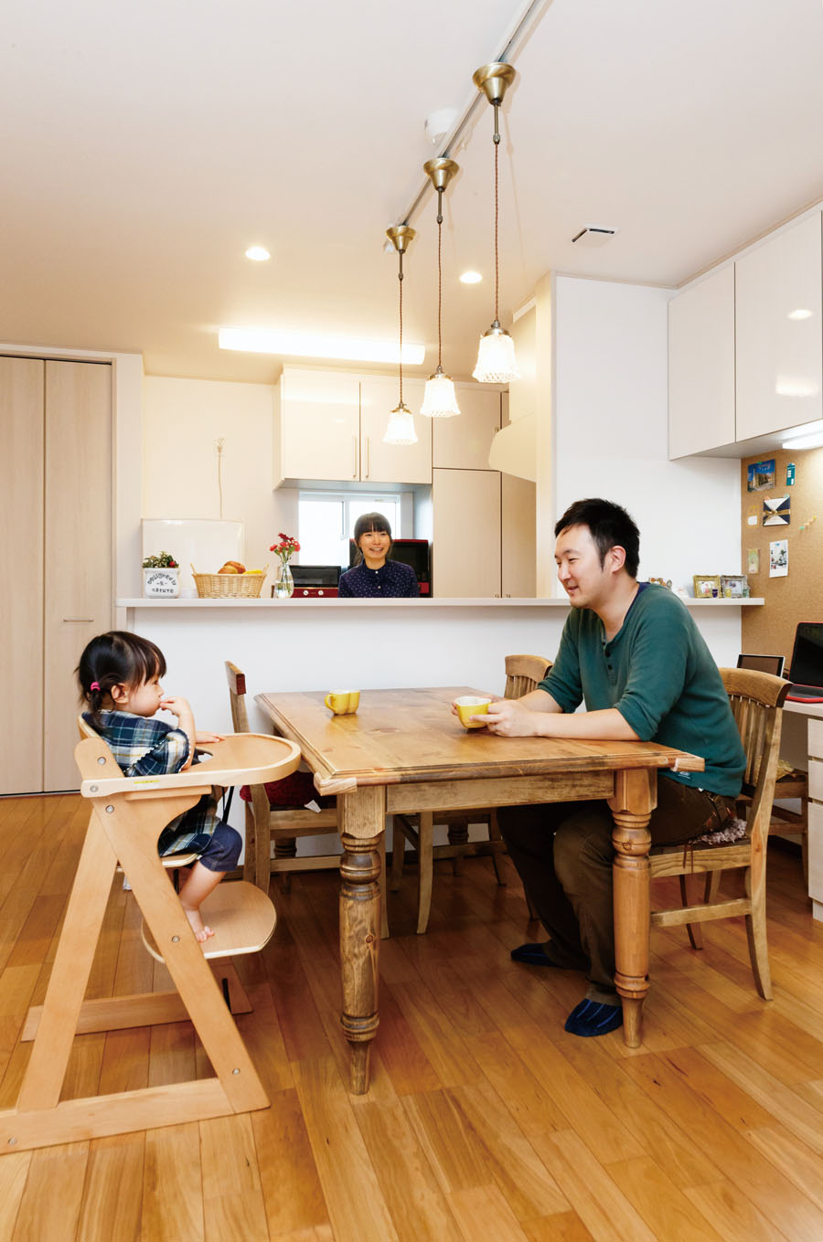 共働きのライフスタイルを考慮した、家事や子育てのしやすい家。